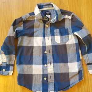 Boys blue plaid casual dress